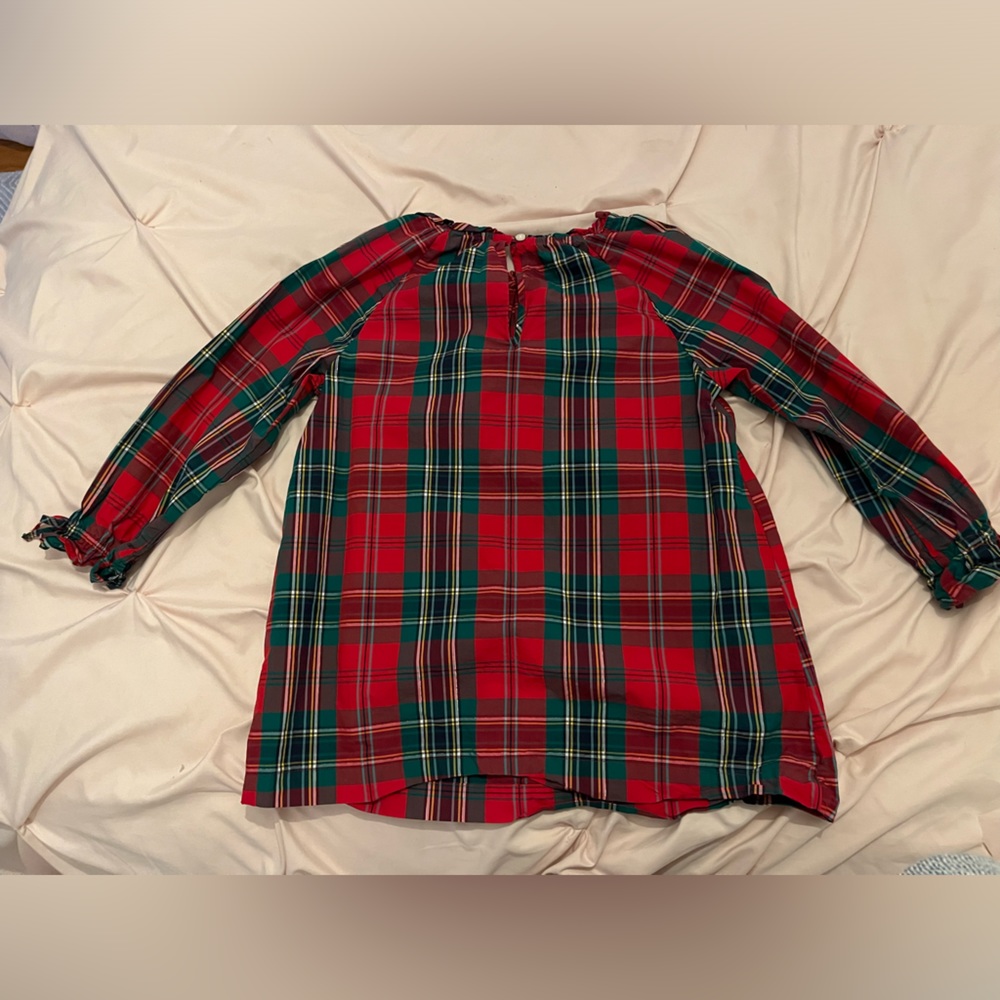 Crewcuts girls size 16 Christmas button up
